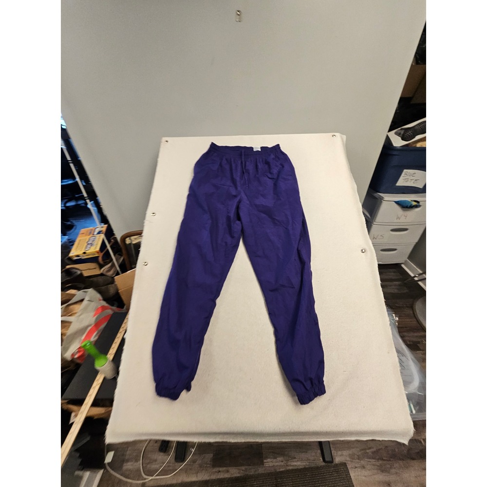 Vintage‎ Reebok Purple Windbreaker Track Pants Mens Large Embroidered Logo Lined